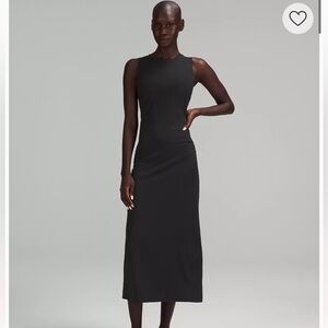 Lululemon All Aligned Ribbed Midi Dress-PURPLE